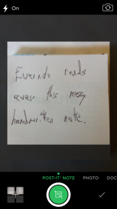 Evernote note capture